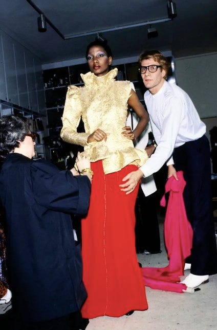 Saint Laurent et sa muse Moounia Saint Laurent et sa muse Moounia