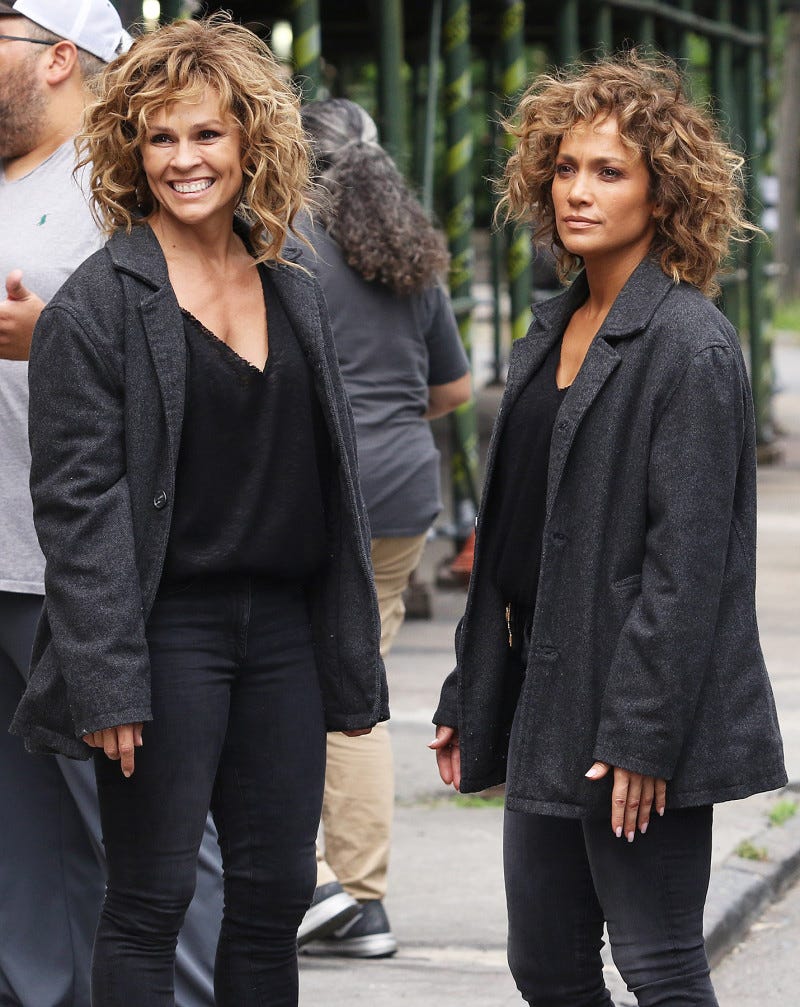 jennifer lopez with shades of blue stunt double