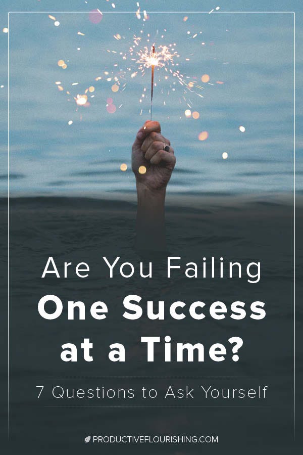 Read these 7 productive, action-oriented, and engaged questions to reflect on when you are failing one success at a time. Who can you talk to who has experience, vision, or perspective about the deeper waters that are right outside the edge of your known world? #productiveflourishing #mindset #strategy #success #successfulmindset #productivemindset #entrepreneur #businesstips #success