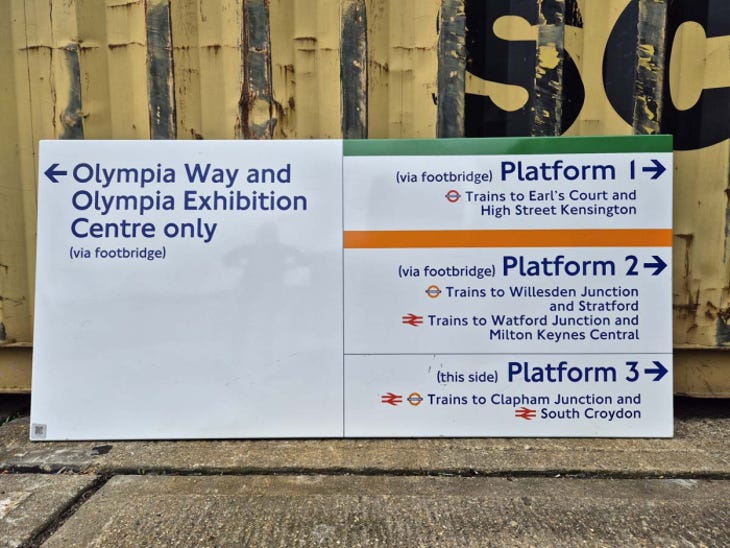 Old Overground signage