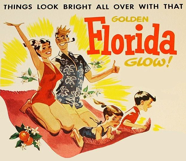 Golden Florida Glow - 1955 | Vintage florida, Old florida, Florida