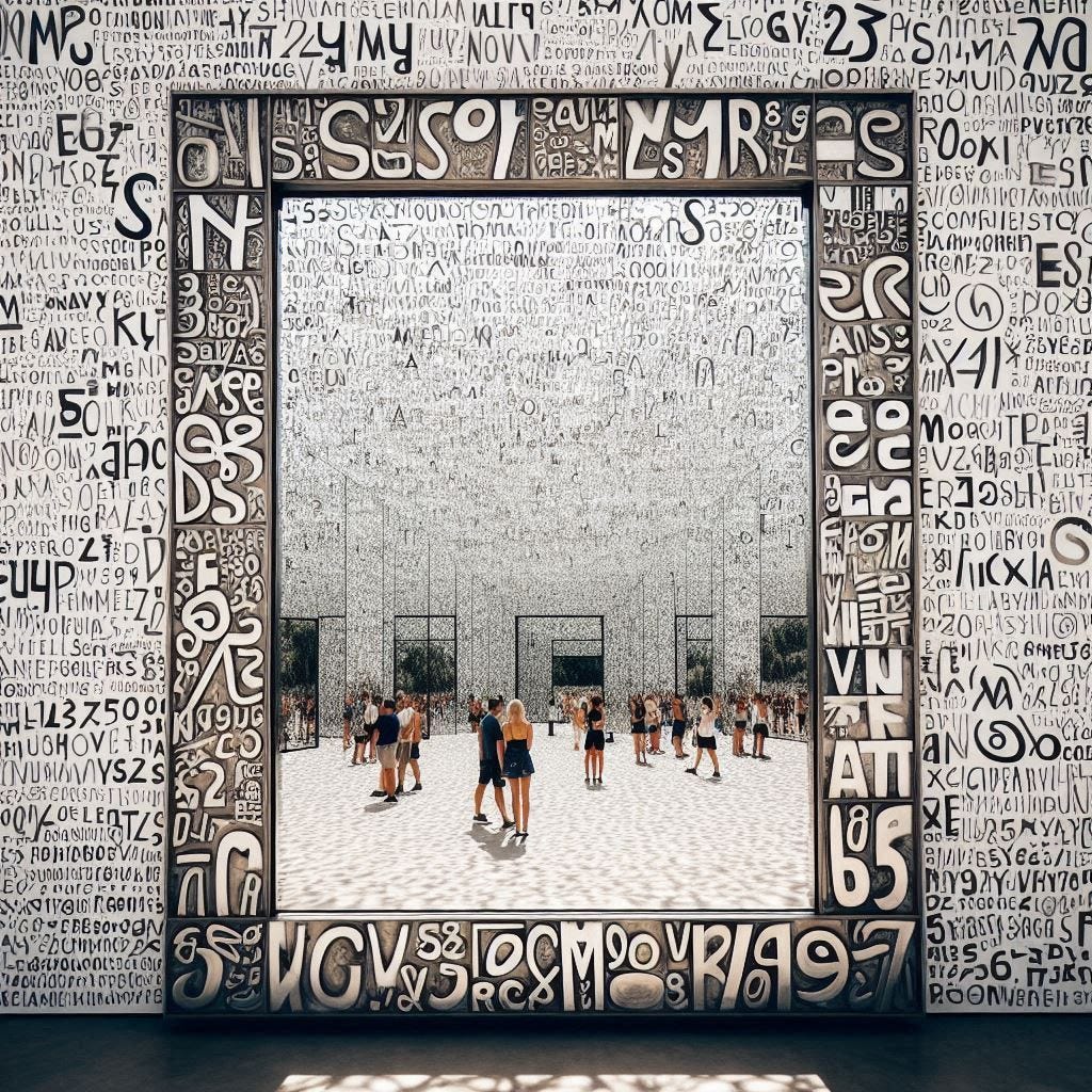 A world mirror made out of information Annie Leibowitz style
