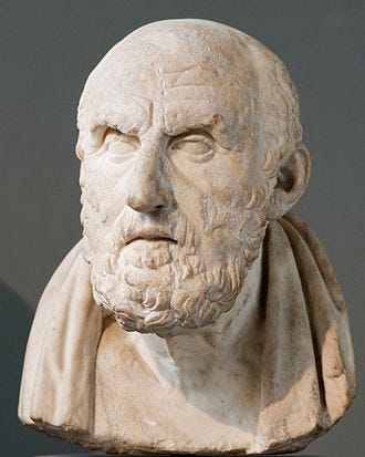 A bust of Chrysippus