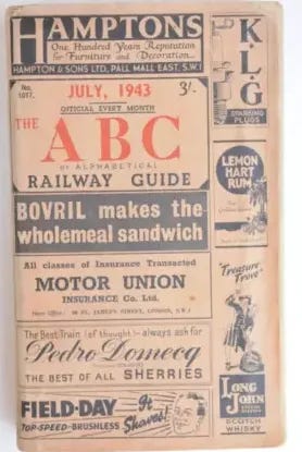 Railway Timetable & Hotel Guide ABC July 1943 - Picture 1 of 13 Railway Timetable & Hotel Guide ABC July 1943 - Picture 1 of 13
