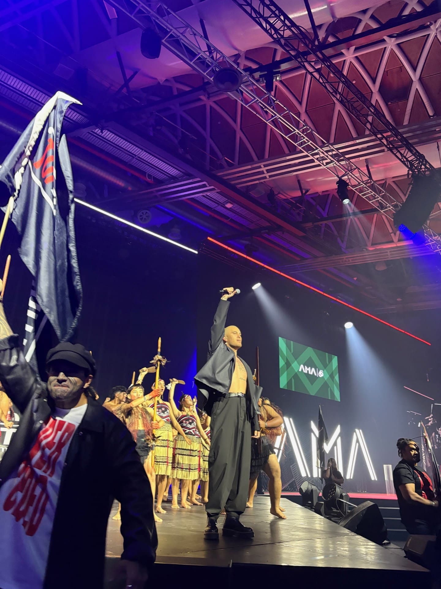 Stan Walker performs at the Aotearoa Music Awards in Auckland on Thursday night. Photo / Juliette Veber
