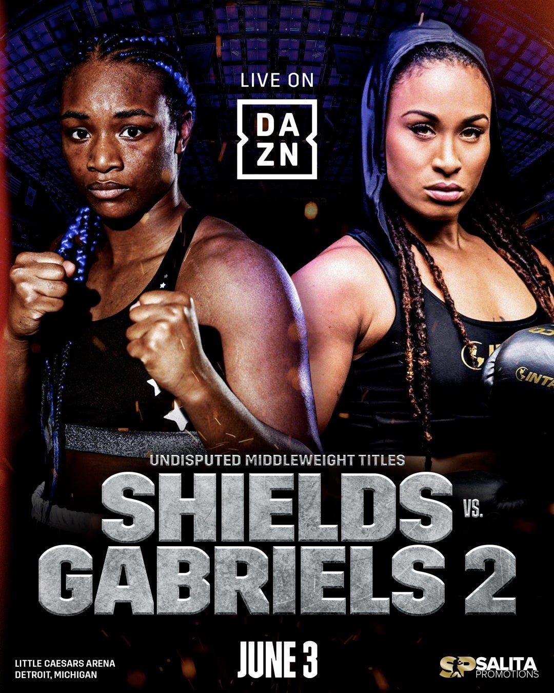 Claressa Shields (13-0) vs. Hanna Gabriels (21-2-1) REMATCH for the  Undisputed Middleweight Championship on June 3rd : r/WMMA