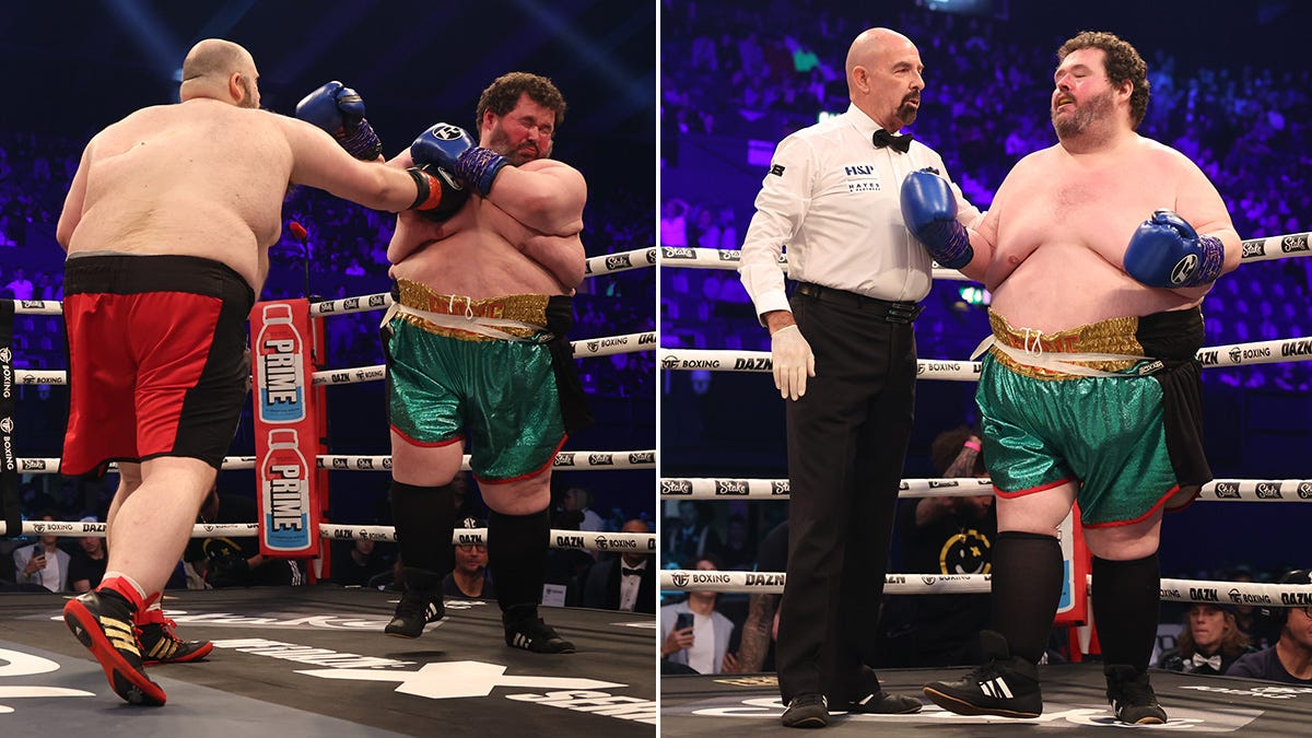 Mirror Fighting on Twitter: "Heaviest-ever boxing fight ends in farcical  scenes as Boogie's shorts fall down before he's stopped by Wings  https://t.co/Zw38A8iwRS https://t.co/TZrKYBPz8p" / Twitter