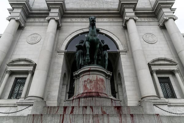 Protesters Deface Roosevelt Statue Outside Natural History Museum - The ...