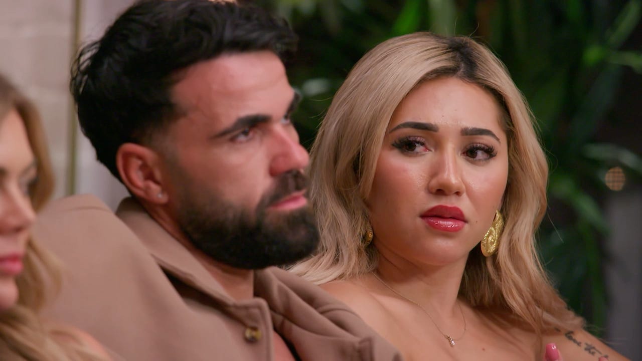 Awhina looks at Adrian sad and confused on MAFS 2025. 