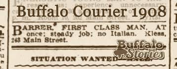 no italians need apply - Buffalo ...