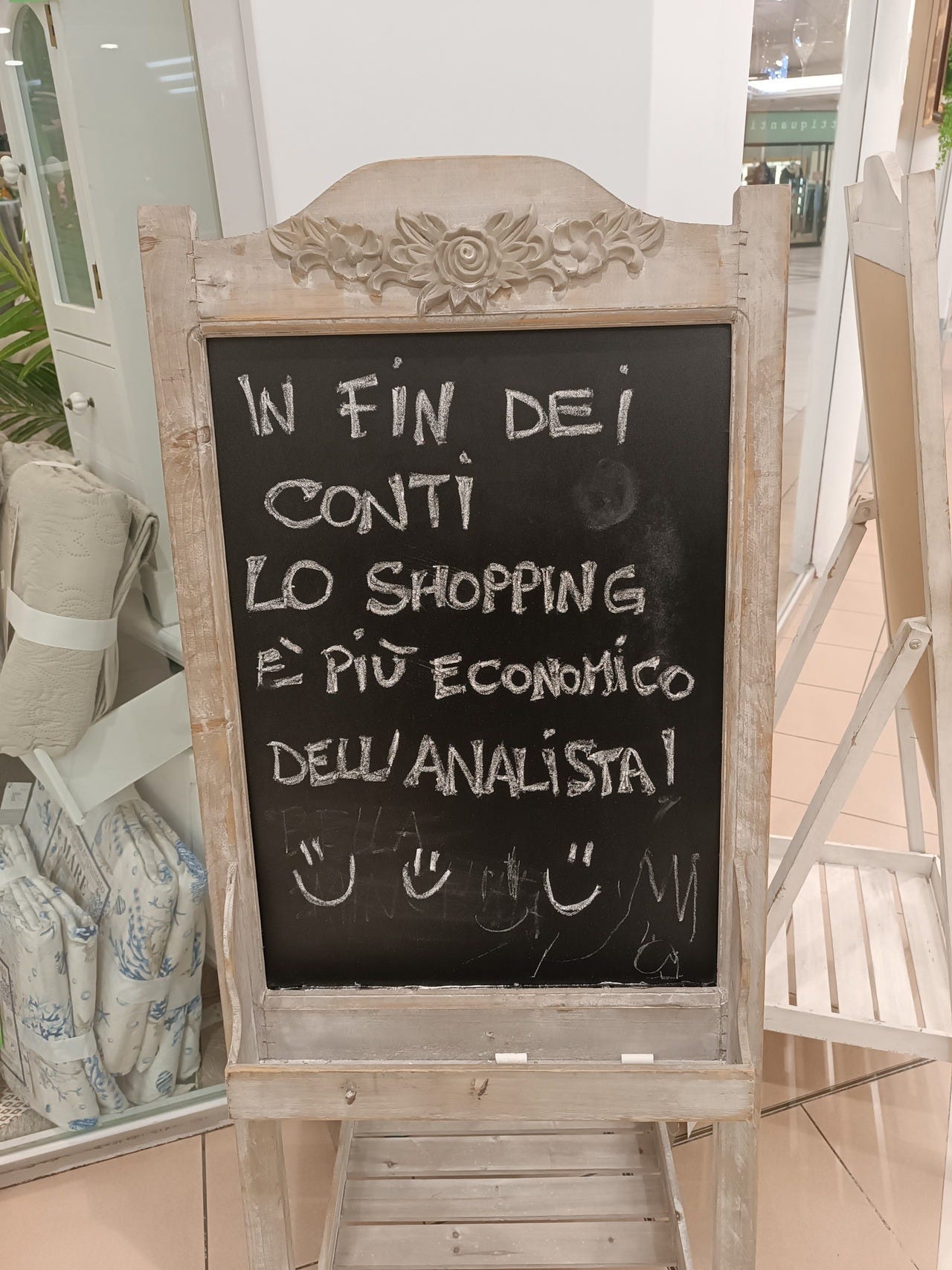 Centro commerciale bisagno a Genova…certi conti si fanno. Buon lavoro!