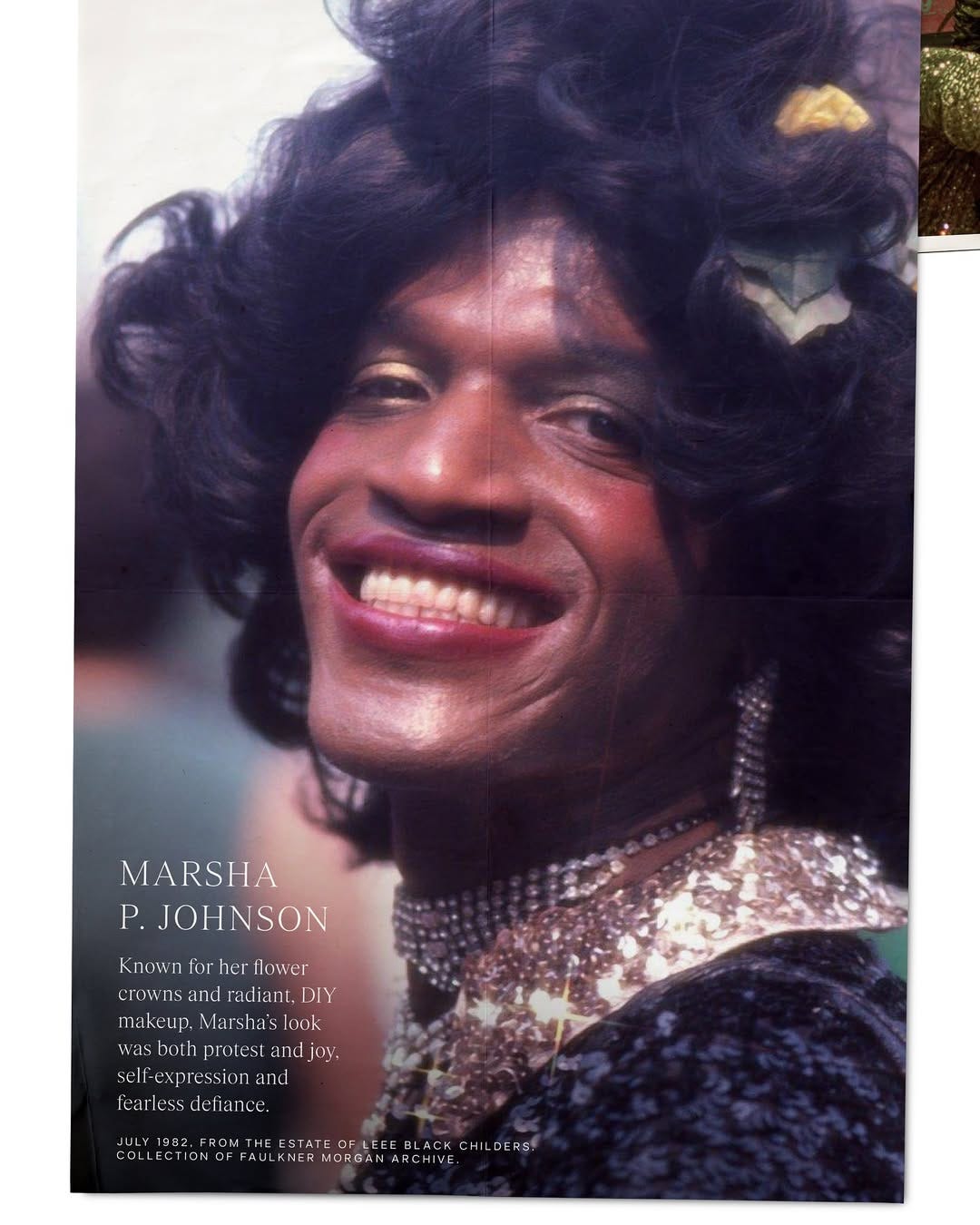 A portrait of Marsha P. Johnson.