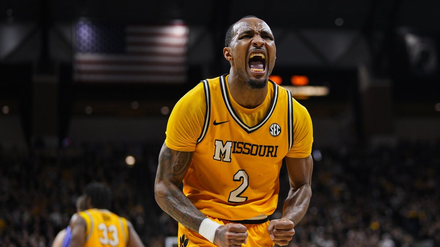Tamar Bates scores 29 points to help Missouri beat No. 1 Kansas 76-67 - NBC  Sports