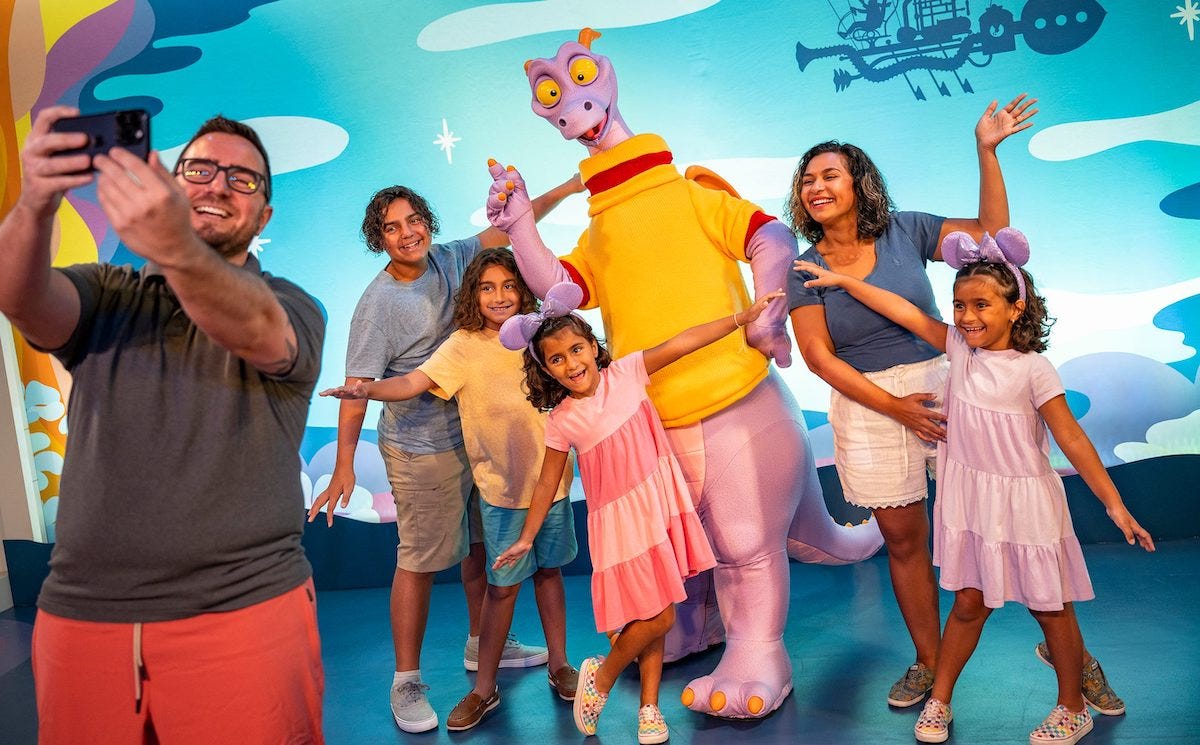 Figment character meet and greet at Epcot