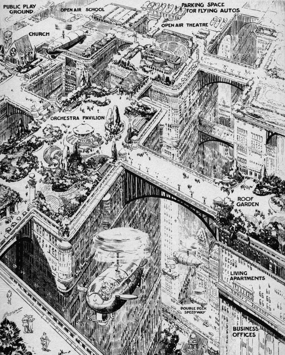 I Want This 1923 Prediction For the American City of the Future To Be Real  — Paleofuture