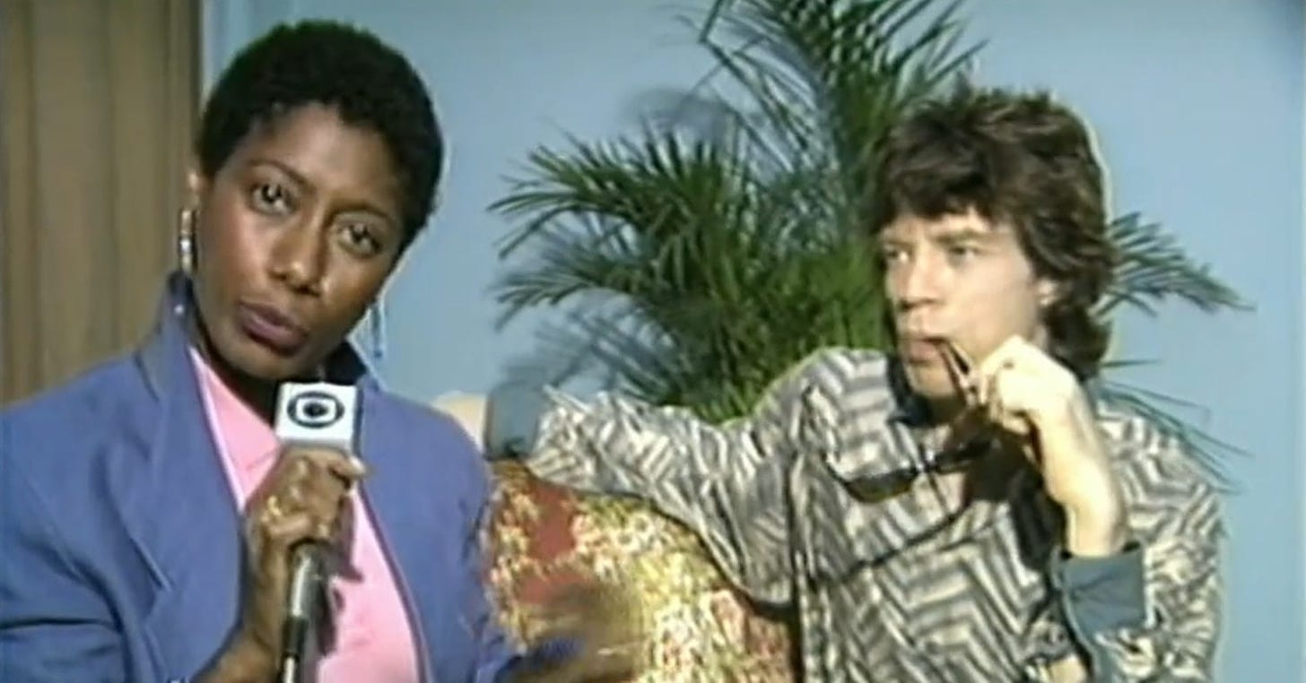 Mick Jagger e o flerte com Gloria Maria durante entrevista