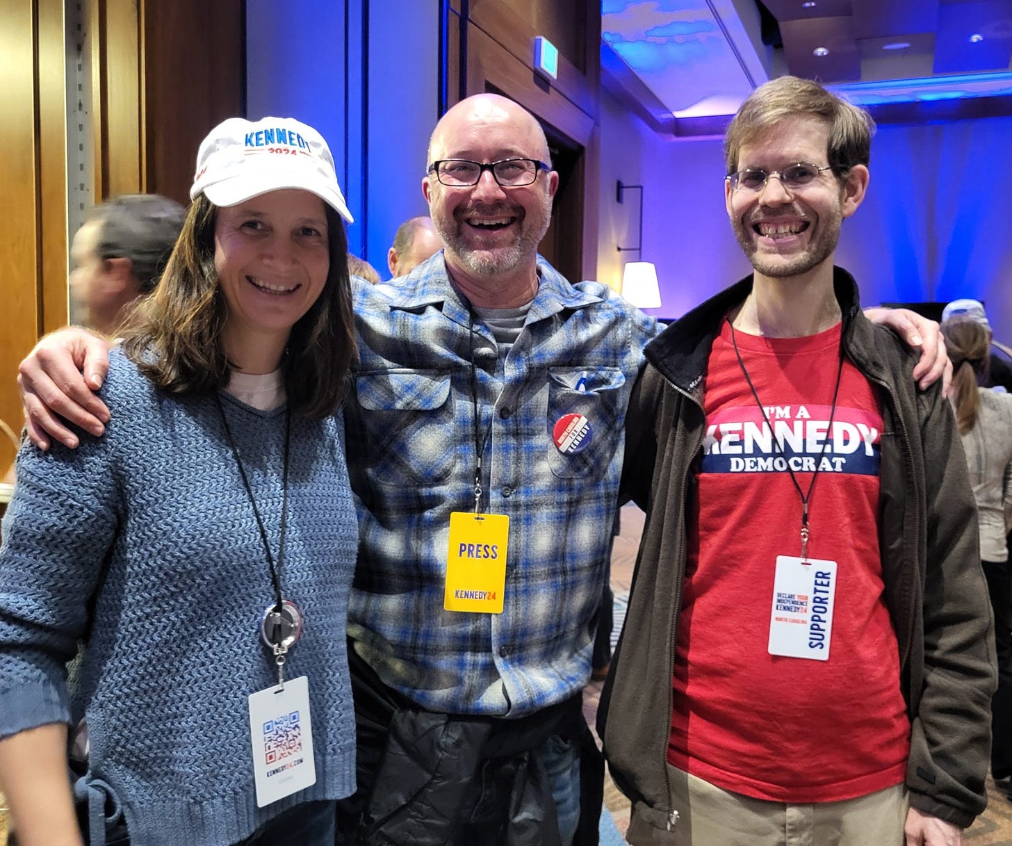 left to right, Donya Lucas, M.C. Armstrong, and Tom Burwell