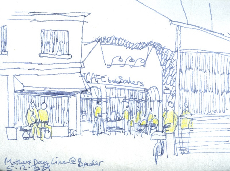 Image of people outside Broder Cafe