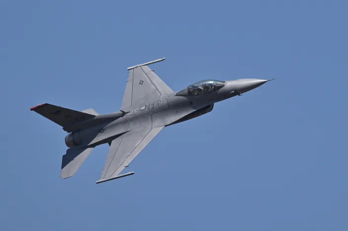 A U.S. Air Force Fighting Falcon fighter jet