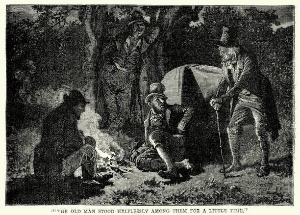 Charles Dickens The Old Curiosity Shop Stock Illustration - Download Image  Now - History, Homeless Person, Campfire - iStock