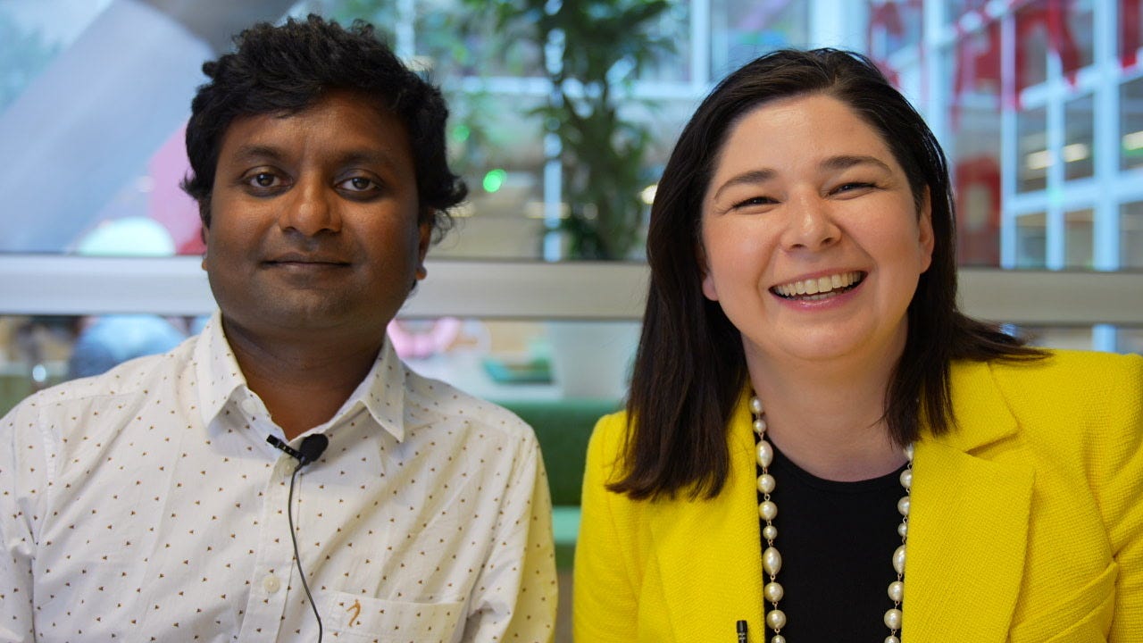 In the photo: Maria Amelie, CEO and co-founder of Factiverse, and Vinay Setty, CTO and co-founder of Factiverse