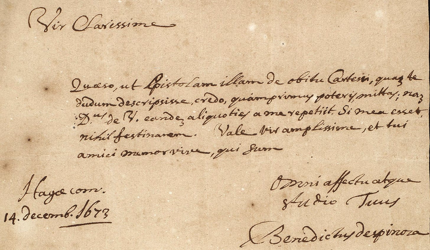 Short letter to the Utrecht professor Johannes Georgius Graevius, 14 December 1664. In Latin. Gebhardt letter number 49.
