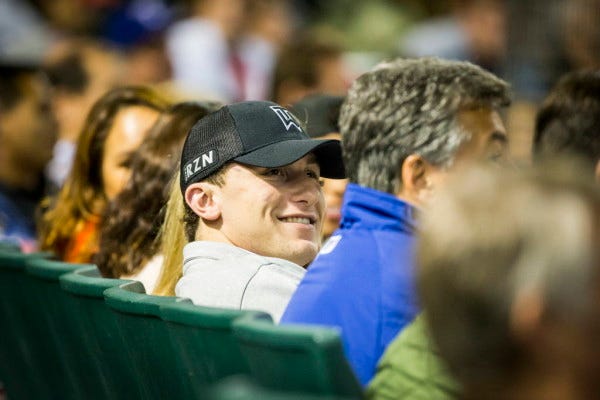 johnny manziel sitting after rehab for cleveland browns 2015