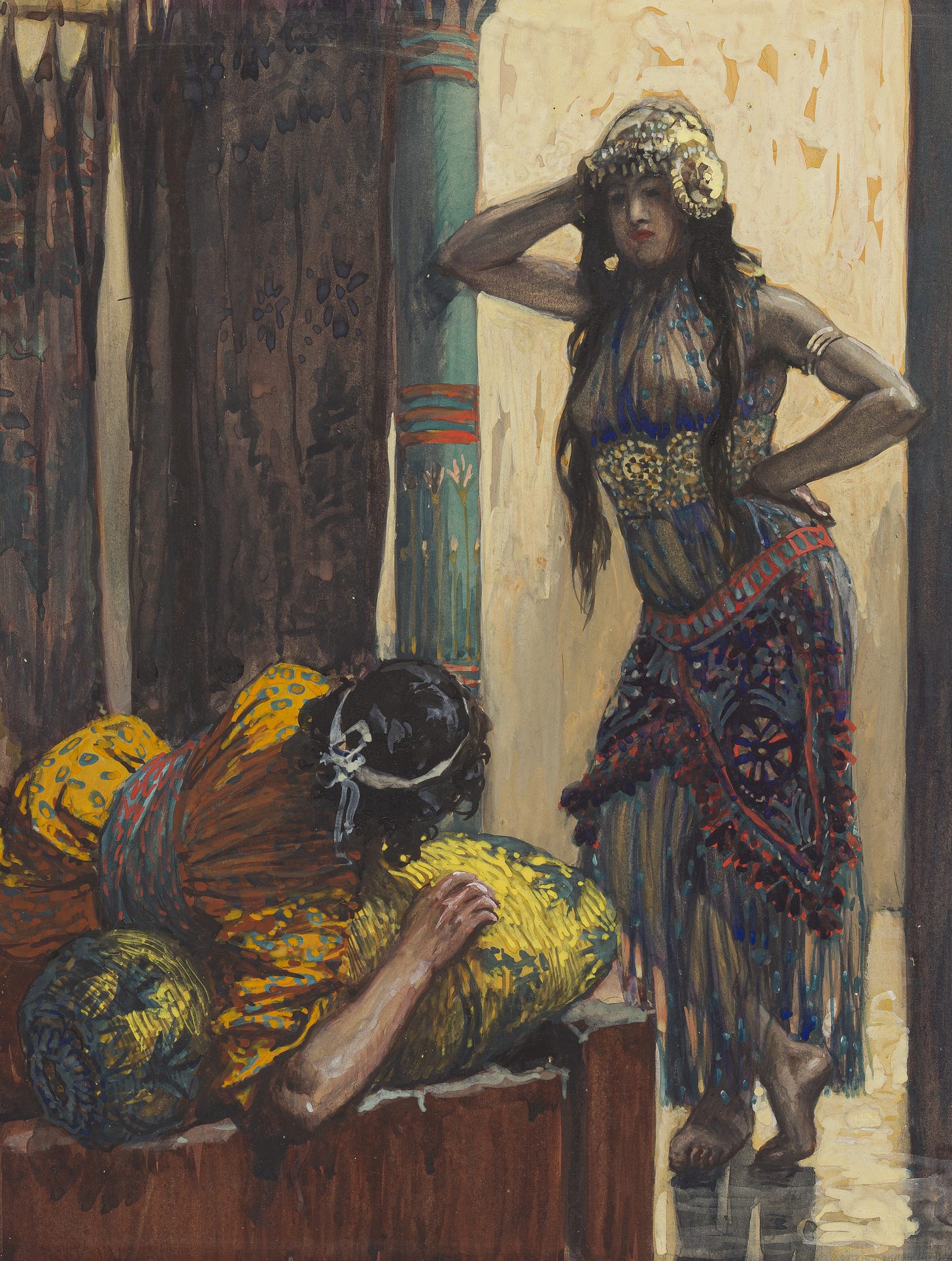 Jezebel Advises Ahab, James Tissot | Jewish Women's Archive