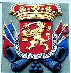 Arms of the "Republic of the Seven United Provinces" (the Netherlands  between 1665 - 1795). Relief in Dordrecht | Dutch republic, Dutch tattoo,  Coat of arms