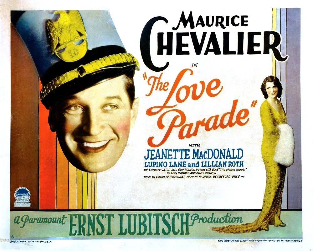 Theatrical poster for The Love Parade (1929)