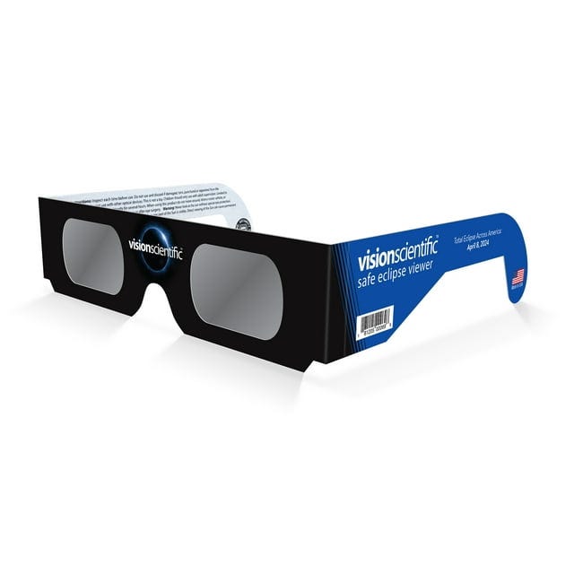 Vision Scientific, Safe Eclipse Viewer, Eclipse Glasses for April 8th Eclipse, Single Pair