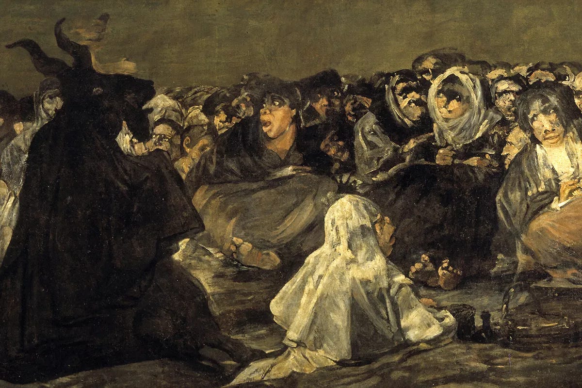 Francisco Goya - The Coven (1823) Extract Photo Poster Painting ...
