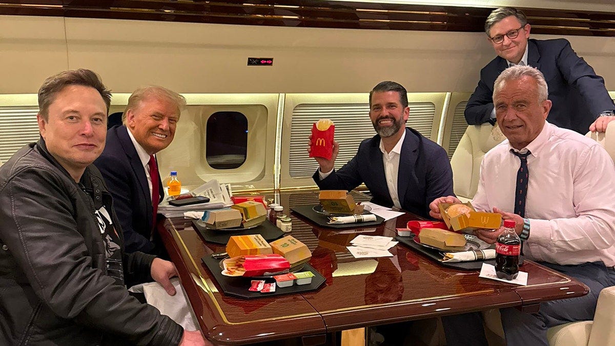 Trump share McDonald's with RFK Jr., Elon Musk, Donald Jr. and Speaker  Johnson | Fox News