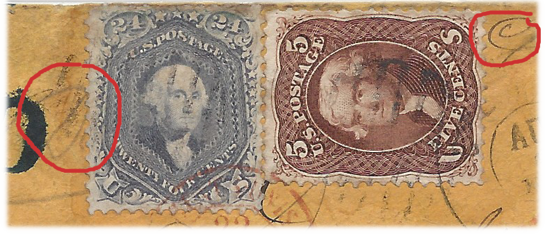 stamps on the cover