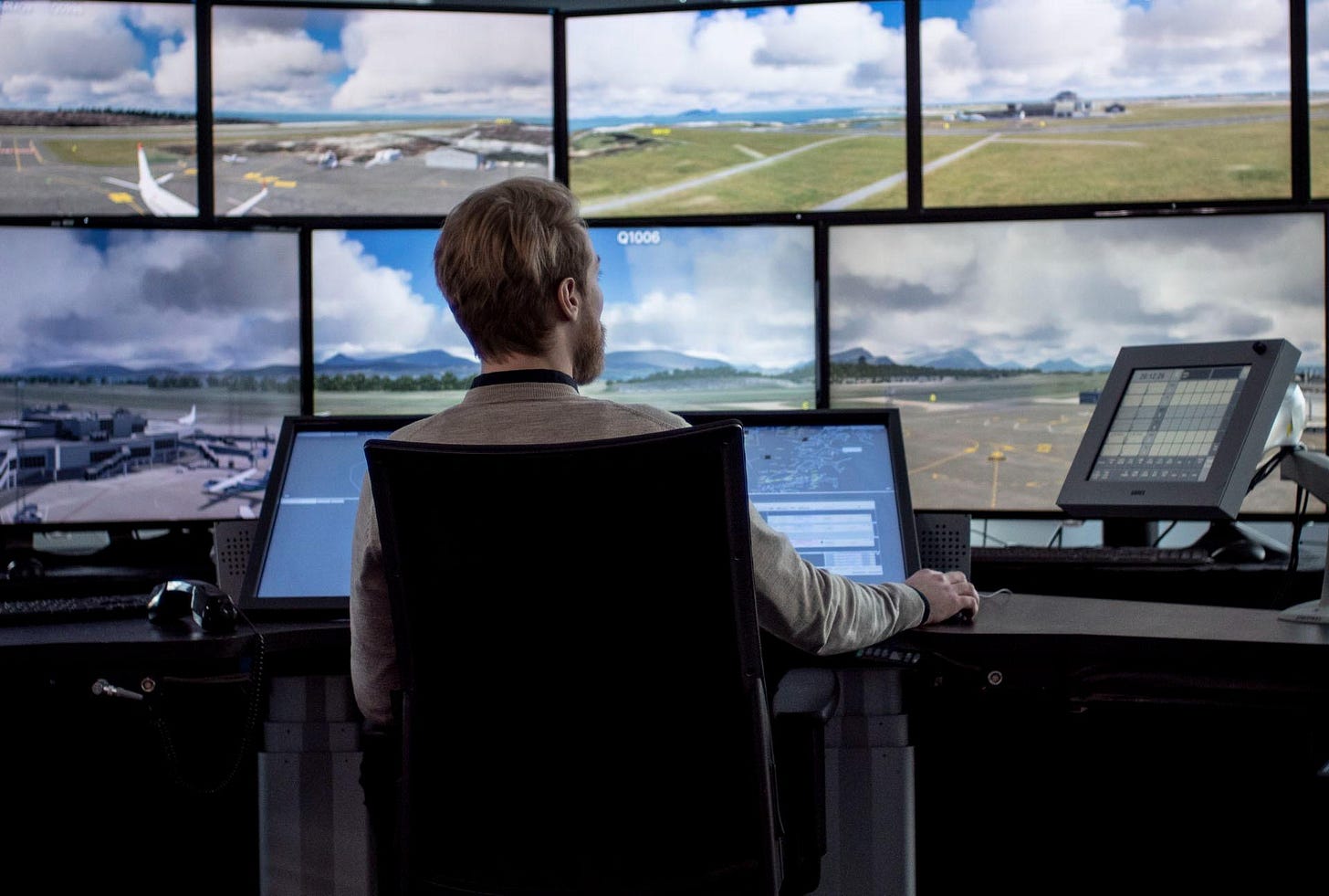 The Indra system allows one operator to control three airports