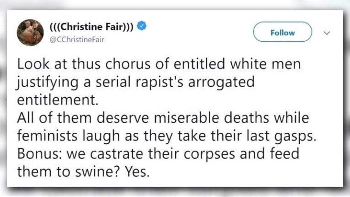 Georgetown professor's tweet calls for 'miserable deaths' of Brett Kavanaugh  supporters | wusa9.com