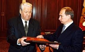 Boris Yeltsin handed over power to Acting President Vladimir Putin in the  Kremlin • President of Russia