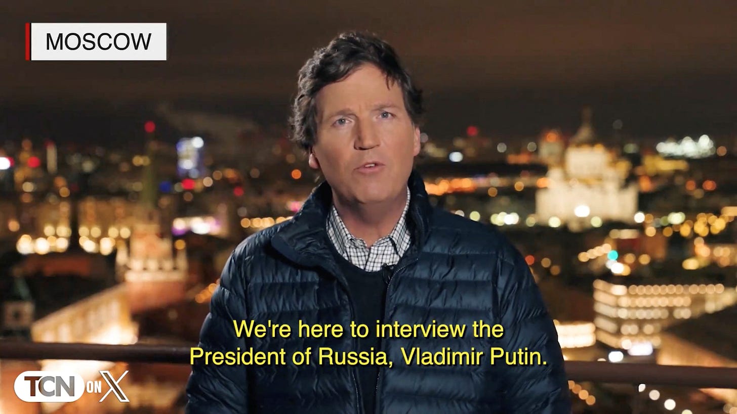 Kremlin confirms Putin gave interview to ex-Fox News host Tucker Carlson |  Reuters