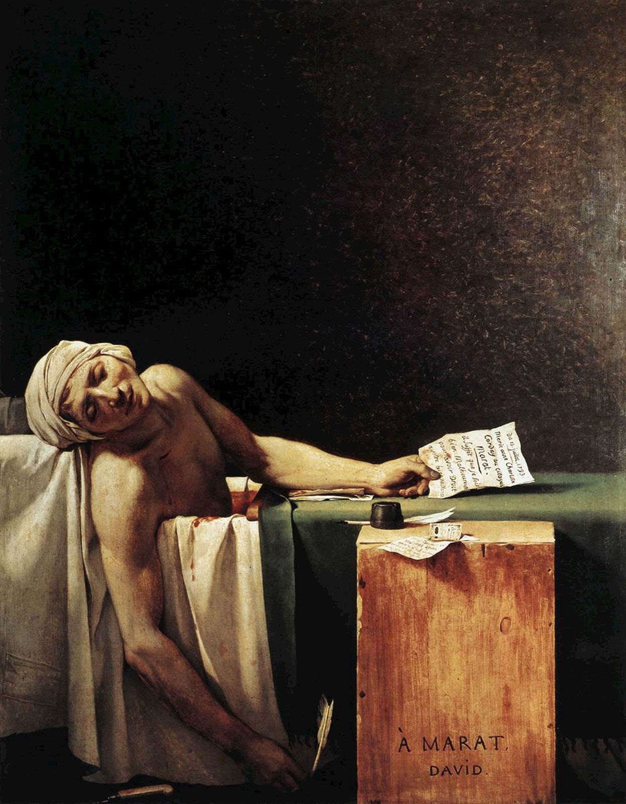 The Death of Marat | French Revolution, Marat, Facts, & Description |  Britannica
