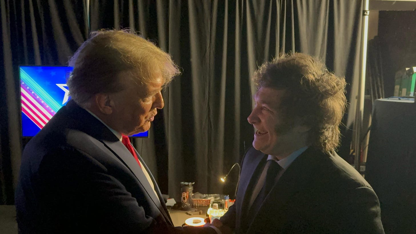 El Presidente Javier Milei junto al ex Presidente de Estados Unidos, Donald  Trump | Argentina.gob.ar