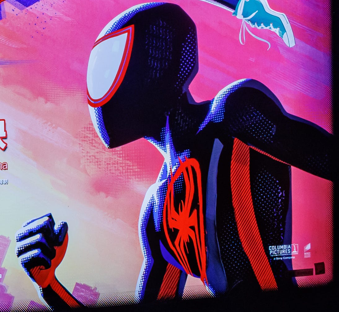 File:SPIDER-MAN ACROSS THE SPIDER-VERSEBUS STOP ADVERTISEMENT IN CHINA  (close-up of Miles Morales).jpg - Wikimedia Commons