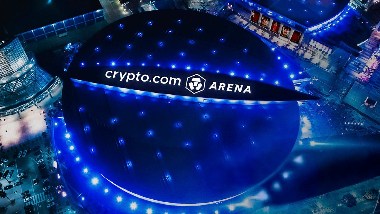 Crypto.com Arena in Los Angeles, where the Kings and Lakers play.