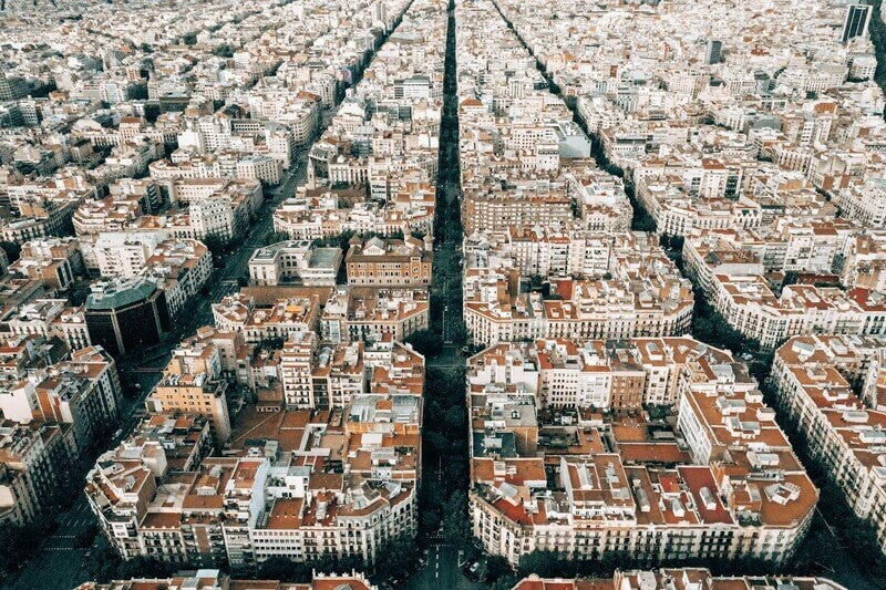 Vista aérea de Barcelona. Kaspars Upmanis.