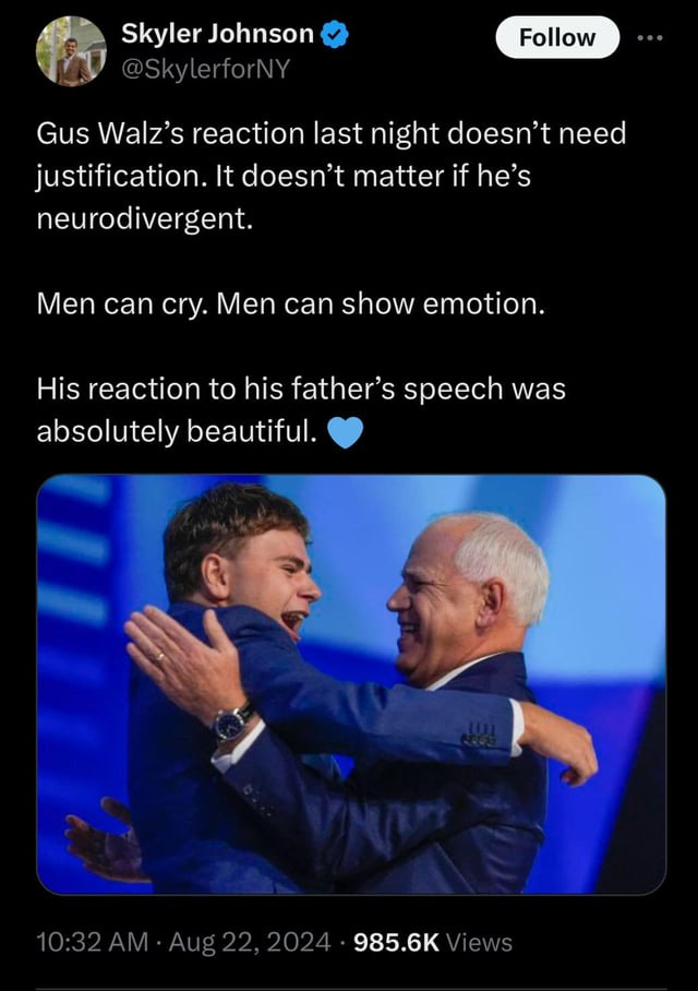 r/democrats - Real men show emotions! 