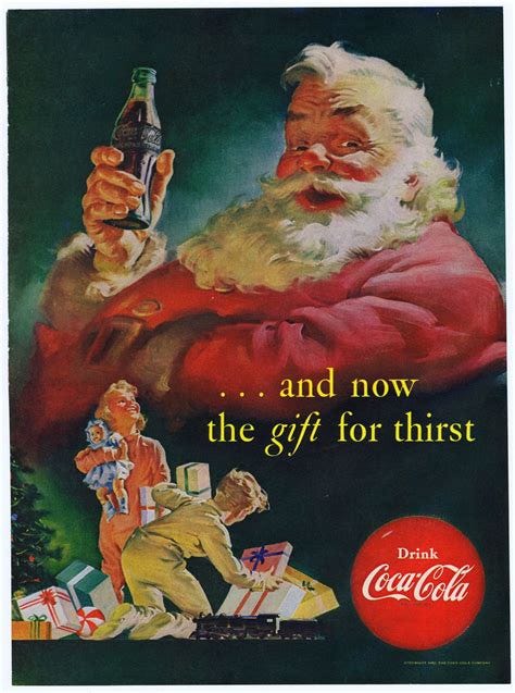 1952 Ad - Coca Cola COKE - Santa Claus '...and now the gift for from ...