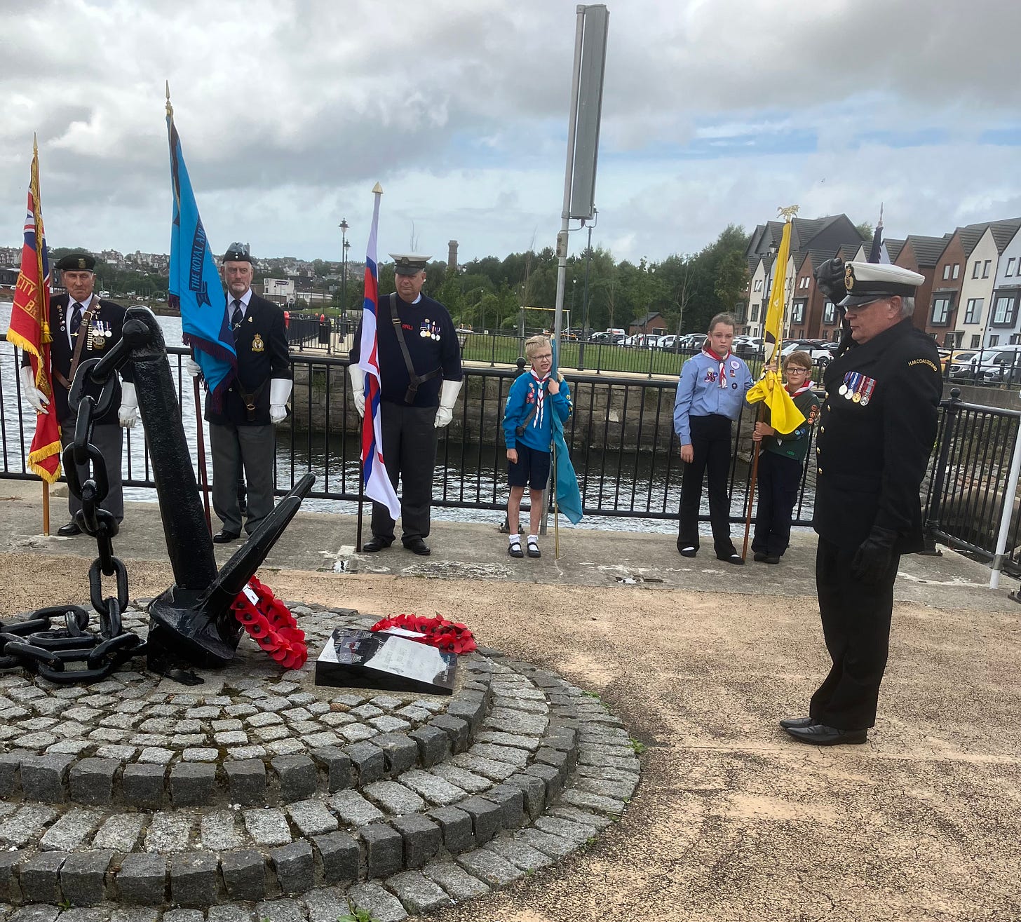 H.M. COASTGUARD HAVING LAID WREATH