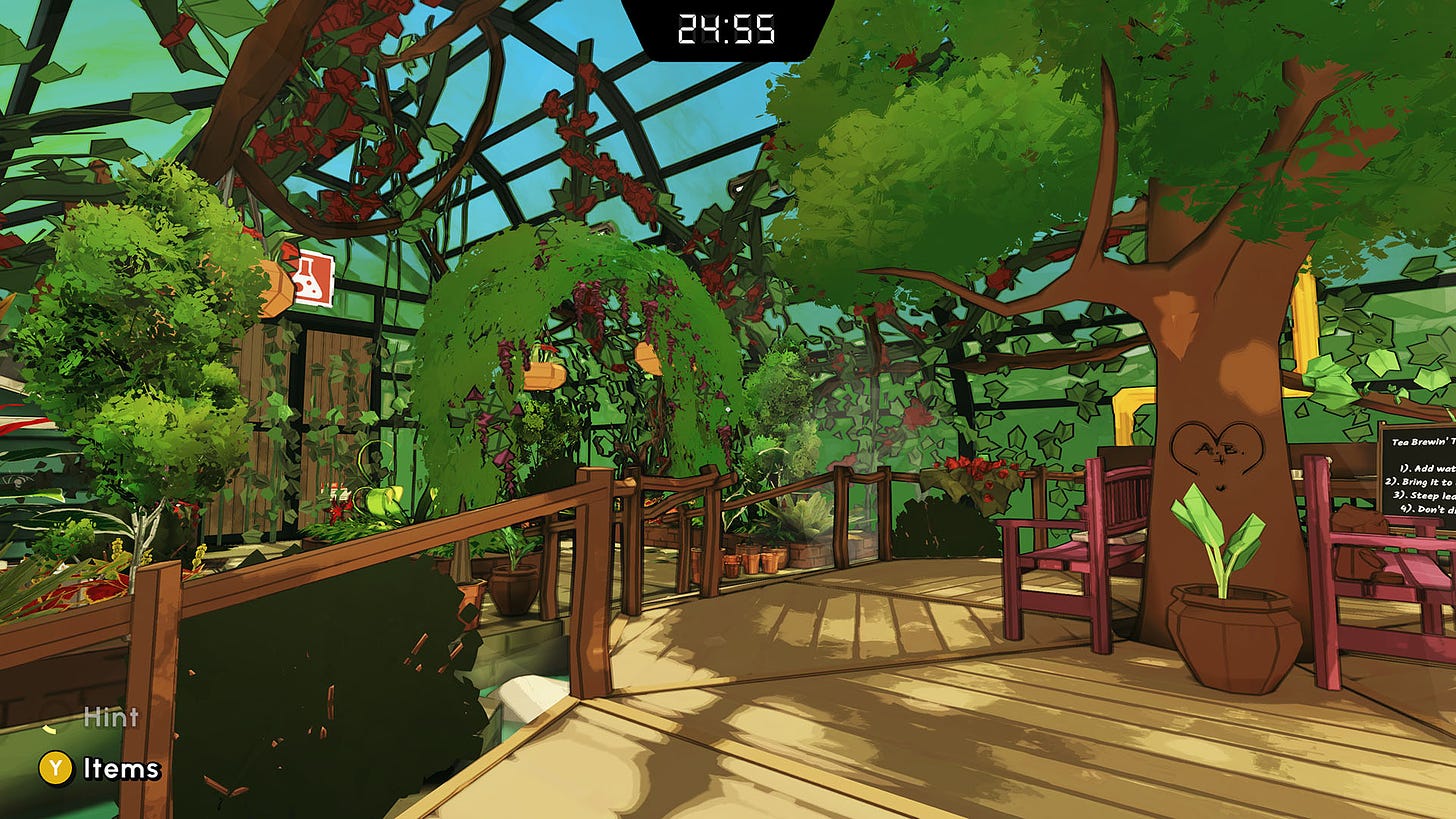 A colourful environment in Escape Academy