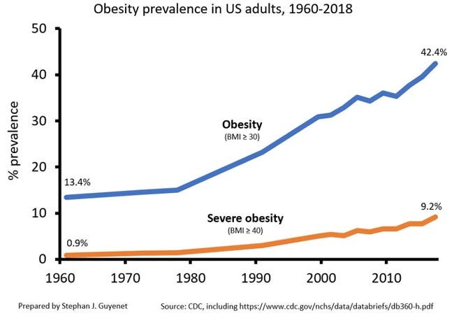 obesity prevalence us adults