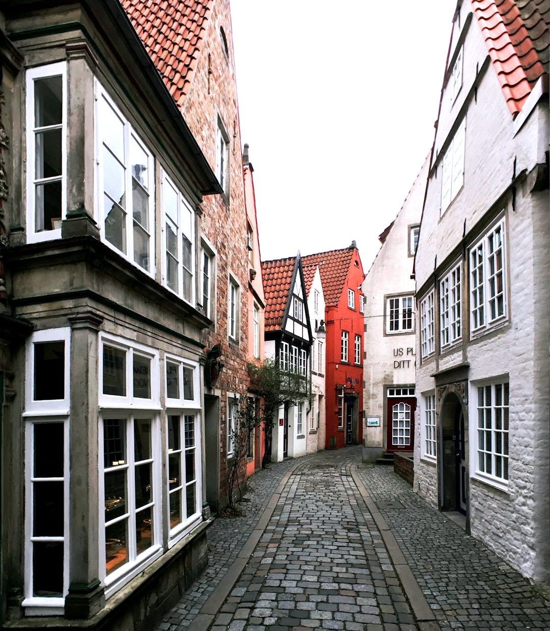 houses and empty concrete streets