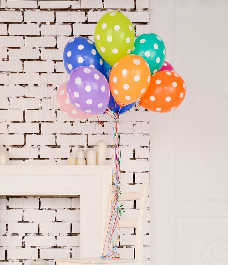 Colorful balloons for a celebration.